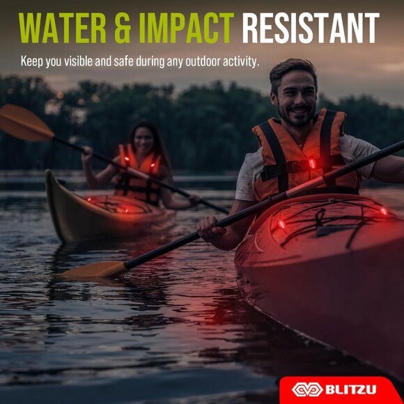 4 Pack LED Safety Light, Clip on Reflective Gear Lights for Walking at Night, Ru - Picture 4 of 9